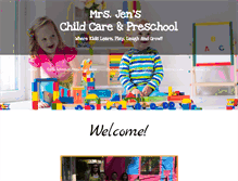 Tablet Screenshot of jensfamilychildcare.com